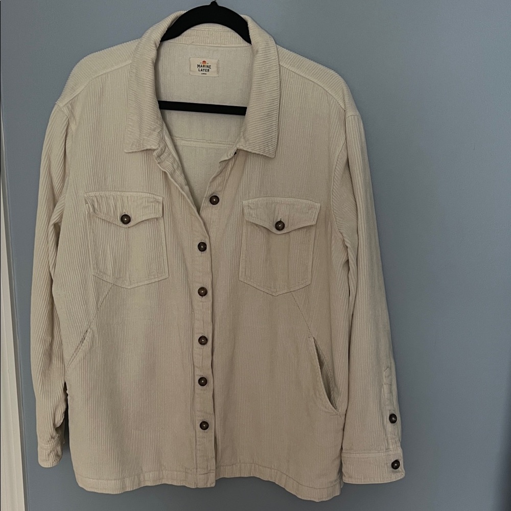 Marine Layer Cream Utility Jacket